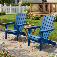 Fauteuil pliant Adirondack d'extérieur en bois massif, semi-assemblé, imperméable et écologique pour le jardinage - Expédition directe depuis les États-Unis