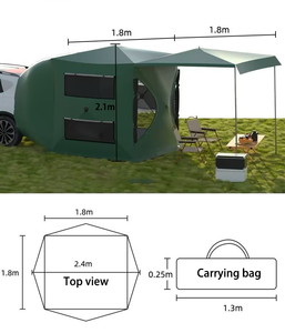 Tente de camping automatique multifonctionnelle <span class=keywords><strong>pour</strong></span> voiture, côté arrière, <span class=keywords><strong>pour</strong></span> SUV, camions, fourgonnettes, installation facile, quatre saisons, imperméable - Product Image 4
