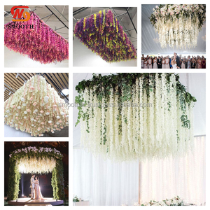 SMOOTH Luxury <b>Wedding</b> <b>Ceiling</b> <b>Decoration</b> Shiny Gold Round Sequin Curtain Fabric <b>Ceiling</b> Drape Hanging Backdrop for Banquet - Product Image 6