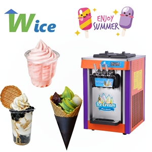 Machine à glace molle commerciale WICE 20L 22L, 3 saveurs, refroidissement rapide, pour la préparation de glace américaine, 20-22L/h, modèle 2 - Product Image 1
