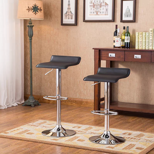 Tabourets de <span class=keywords><strong>bar</strong></span> à hauteur comptoir, prix de gros, siège en cuir, coussin, réglage en hauteur par vérin à gaz, chaises pivotantes, base en métal - Product Image 1