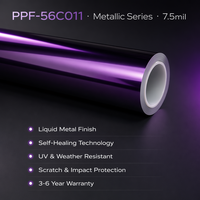 Film de protection PPF auto-cicatrisant, résistant aux UV, hydrophobe, anti-jaunissement, couleur métallique liquide violette nacrée pour le style automobile