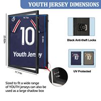 Vitrine murale haut de gamme, idéale pour le rangement des maillots de football, baseball, basketball, soccer et hockey.
