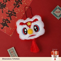 Porte-clés en peluche Danse du Lion Porte-Bonheur Année 2026 du Nouvel An Chinois, Breloque de Sac Mascotte, Attire la Richesse, Cadeau Festif, Vente en Gros