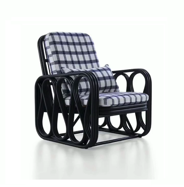 Modern Design High Quality Living Room Leisure Wicker Chair Natural Rattan Cane Single Sofa Chair