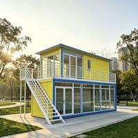 Conteneur mobile en acier personnalisable et détachable de 20 pieds, design moderne, entièrement équipé, étanche, résistant au vent, pour usage commercial