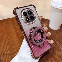 Coque de téléphone de support de paillettes de luxe pour Xiaomi Redmi Note 14 15 Pro Plus 15 15C 14C 14S 4G 5G placage housse en Silicone antichoc