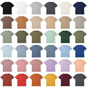 T-shirts personnalisés en coton pur 230g de haute couture, double couture, tissu lourd, t-<span class=keywords><strong>shirt</strong></span> uni pour homme - Product Image 2