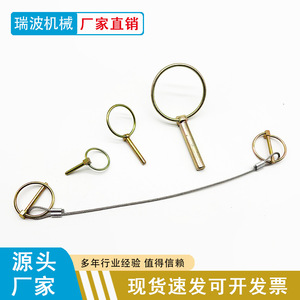 Galvanized Ring <b>Pins</b> O Type <b>Pin</b> 4.5 Mm Zinc Plated Carbon Steel For Agricultural Machinery Parts General Use - Product Image 2
