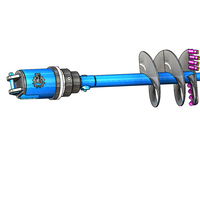 Tarière de forage de trous de poteaux professionnelle pour excavatrice, à entraînement par boîte de vitesses, haute technologie, pour le forage de roches, à bon prix