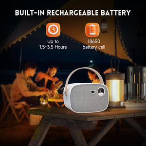 Projecteur vidéo intelligent <span class=keywords><strong>Android</strong></span> 9 DLP WiFi 6 BT 4K, home cinéma portable, 1080P 300ANSI 4K-Laser 3D, mini projecteur rechargeable - Product Image 3