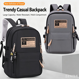 Waterproof School <b>Backpack</b> Large Capacity Student Bag Lightweight Softback Daypack for High School and College - Product Image 4