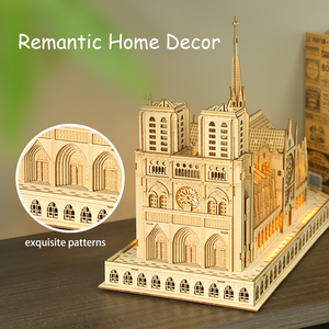 Rompecabezas 3D <span class=keywords><strong>de</strong></span> Madera DIY <span class=keywords><strong>de</strong></span> <span class=keywords><strong>Notre</strong></span> <span class=keywords><strong>Dame</strong></span> <span class=keywords><strong>de</strong></span> París, Juguete Educativo Personalizado, Juegos <span class=keywords><strong>de</strong></span> Rompecabezas para Niños y Adultos - Product Image 5