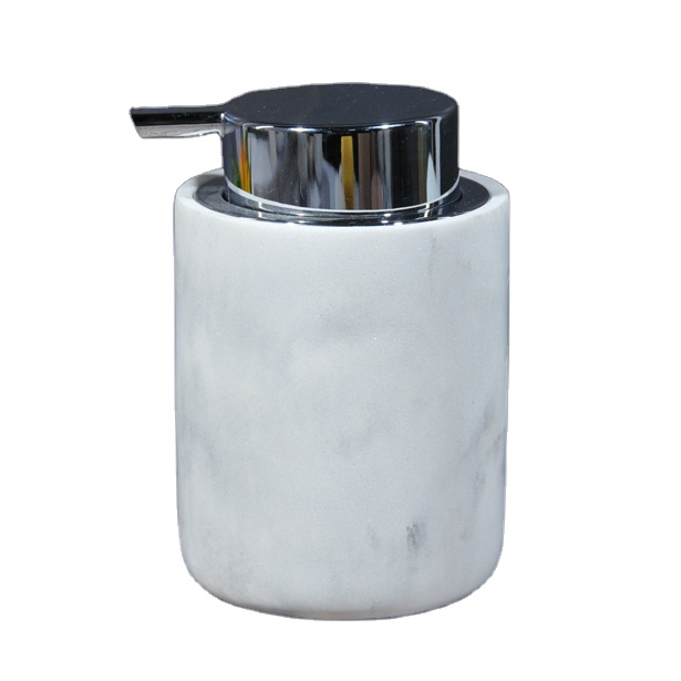 New arrival marble effect liquid dispenser bath accessories polyresin bathroom accessory set