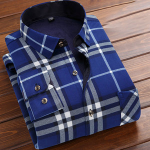 Camicia calda da <span class=keywords><strong>uomo</strong></span> in <span class=keywords><strong>velluto</strong></span> spesso camicia a quadri invernale da <span class=keywords><strong>uomo</strong></span> Casual a maniche lunghe con stampa retrò da <span class=keywords><strong>uomo</strong></span> - Product Image 4