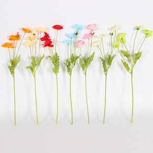 Fleurs de pavot artificielles, bouquet de fleurs en soie, décoration de mariage, arrangement floral à tige unique - Product Image 2
