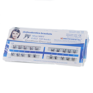 100 Set di <span class=keywords><strong>Brackets</strong></span> Ortodontici Dentali <span class=keywords><strong>Mini</strong></span> <span class=keywords><strong>MBT</strong></span> 022 con <span class=keywords><strong>Base</strong></span> a Rete - Product Image 3