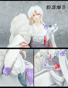 Janpan Anime 3,54 pulgadas 9cm Inuyasha Sesshoumaru tapón de fideos PVC resina Sengoku Otogi Zoshi modelo Inuyasha Anime figura - Product Image 5