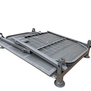 Palette de stockage pliable en acier métallique pliable empilable et robuste australienne - Product Image 1