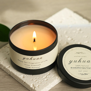 Bougie parfumée Northern Mu en boîte noire en forme de tasse, cire de soja, parfum naturel, cadeau de mariage - Product Image 3