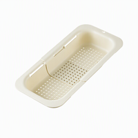 Panier de lavage multifonctionnel pour fruits et légumes, compatible lave-vaisselle, sans BPA, avec égouttoir télescopique en PP pour évier de cuisine et rangement