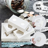 Porte-monnaies en carton durable avec fenêtres transparentes pour collectionneurs et amateurs, idéal pour l'affichage et le stockage sécurisé des pièces de monnaie