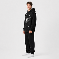 Hoodie d'hiver surdimensionné de haute qualité pour hommes, personnalisé avec un design OEM imprimé, respirant, en coton lourd et mélange de polyester