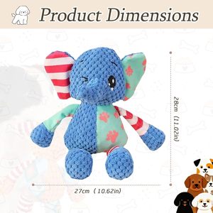 Wholesale Dinosaur Dog Toy Set in Stock Soft <b>Plush</b> Animal Chew Toys for OEM ODM Retail Packaging Orders Bulk Supply - Product Image 2