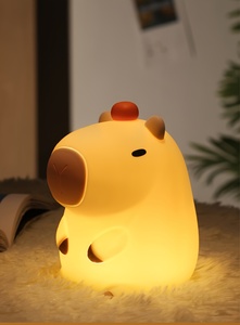 Dễ thương capybara Đèn bàn động vật Silicone đêm đèn sạc sáng tạo phim hoạt hình capybara Đêm ánh sáng đèn - Product Image 2
