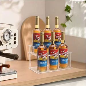 Rak Penyimpanan Bertingkat dari Akrilik Transparan untuk Botol Sirup, Botol Anggur, Stoples Rempah, Rak Pajangan Meja untuk Dapur, Bar, Kafe - Product Image 2