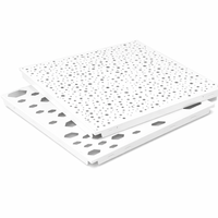 Panneau de plafond en aluminium perforé moderne et imperméable avec fonction d'absorption acoustique pour la décoration des bureaux et des centres commerciaux