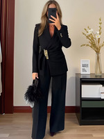 Ensembles Costumes pour Femmes Pantalons Blazers Veste Deux Pièces Tailleurs Femmes
