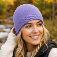 Casquette minimaliste en tricot doux pour ordinateur, motif géométrique, 100 % acrylique, extensible, chaude, pull-over, pour les trajets quotidiens, décontractée, style streetwear