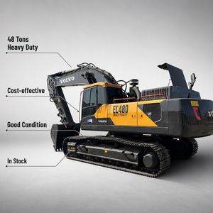 Excavadora de cadenas Volvo EC480 usada original de Suecia, excavadora hidráulica de servicio pesado de 48 toneladas, motor, caja de cambios, bomba - Modelo 2023, 125 kW de potencia - Product Image 1
