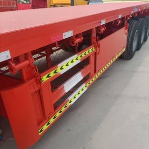 Semirremolque de Plataforma de 2 Ejes para Transporte de Contenedores, Directo de Fábrica, Carga de 40 Toneladas |   Remolque de Carga Pesada para Exportación a Sierra Leona - Product Image 3