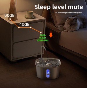 <span class=keywords><strong>Fontaine</strong></span> à eau intelligente pour animaux de compagnie 3L ultra-silencieuse en acier inoxydable, distributeur d'eau en direct, <span class=keywords><strong>fontaine</strong></span> carrée pour chat avec robinet automatique - Product Image 4