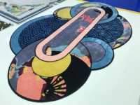 Tapis et carpettes modernes en laine à poils coupés géométriques capitonnés, grand tapis de sol pour salon