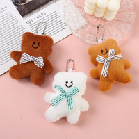 Porte-clés en peluche ours en forme de cœur, doux et moelleux, jouets de fête, cadeaux mignons, animaux en peluche pour étudiants, rembourrés en coton PP, unisexe, à partir de 8 ans