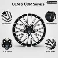 Jantes en alliage bicolores personnalisées DW, vente en gros directe usine OEM ODM, jantes 5x112 pour SUV et berlines, tailles personnalisées 16 17 18 20 22 pouces