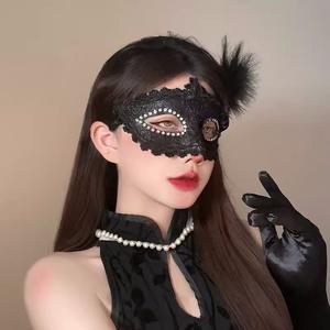 <span class=keywords><strong>Masque</strong></span> pour les yeux de style vénitien <span class=keywords><strong>noir</strong></span> pour femmes, <span class=keywords><strong>masque</strong></span> de carnaval en dentelle pour Halloween, <span class=keywords><strong>masque</strong></span> en <span class=keywords><strong>tissu</strong></span> - Product Image 2