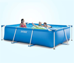 בריכת שחייה עילית מלבנית של INTEX בגודל 2.2 מ'/2.6 מ'/3.0 מ'/4.5 מ' עם מסגרת מתכת - Product Image 5
