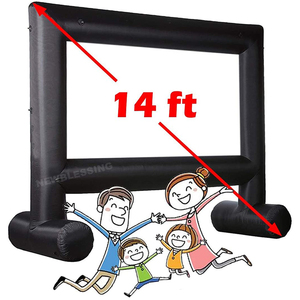 14ft <b>Inflatable</b> Projector Movie Screen With Blower Indoor Outdoor Party Backyard for Football Match 14FT Waterproof Projector Sc - Product Image 3