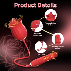 Rose-Toy USB Powered <span class=keywords><strong>Dildo</strong></span> Feminino Thruster Egg <span class=keywords><strong>Clitoris</strong></span> Otário Estimulador de Língua Lambendo Brinquedos Sexuais para Adultos - Product Image 2