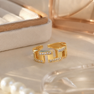 Anello aperto classico dal design semplice, regolabile, da indossare ogni giorno per le donne - Product Image 3