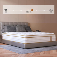 Matelas roulé 12 pouces en mousse à mémoire de forme gel et ressorts ensachés, avec mousse polyuréthane, pour chambre à coucher, pour un sommeil réparateur