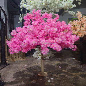 Hermoso árbol de <span class=keywords><strong>flor</strong></span> rosa y blanca, cerezo falso de 1,2 m de altura para centro de mesa de recepción de boda - Product Image 6