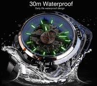 Forsining montre Steampunk Design mode affaires robe hommes montre top marque de luxe en acier inoxydable montre squelette automatique