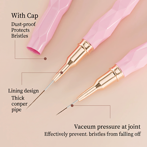 Ensemble de pinceaux professionnels pour le nail art, avec logo personnalisé, poils en nylon, pour dessiner des motifs, pour salon de manucure - Product Image 4