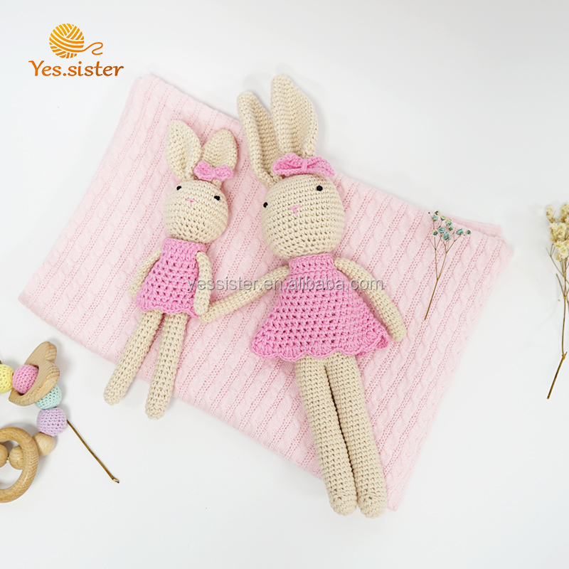 Супер милая вязаная крючком кукла амигуруми мягкая игрушка кролик для малыша