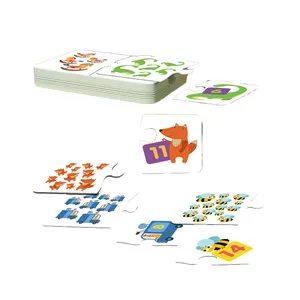 Educação Aprendizagem precoce Brinquedos 30 pcs Aprendendo a contar o conhecimento do número Cognitive Match Game Jigsaw Puzzles for Kids